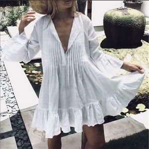 NWT White Boho Mini Dress/Tunic